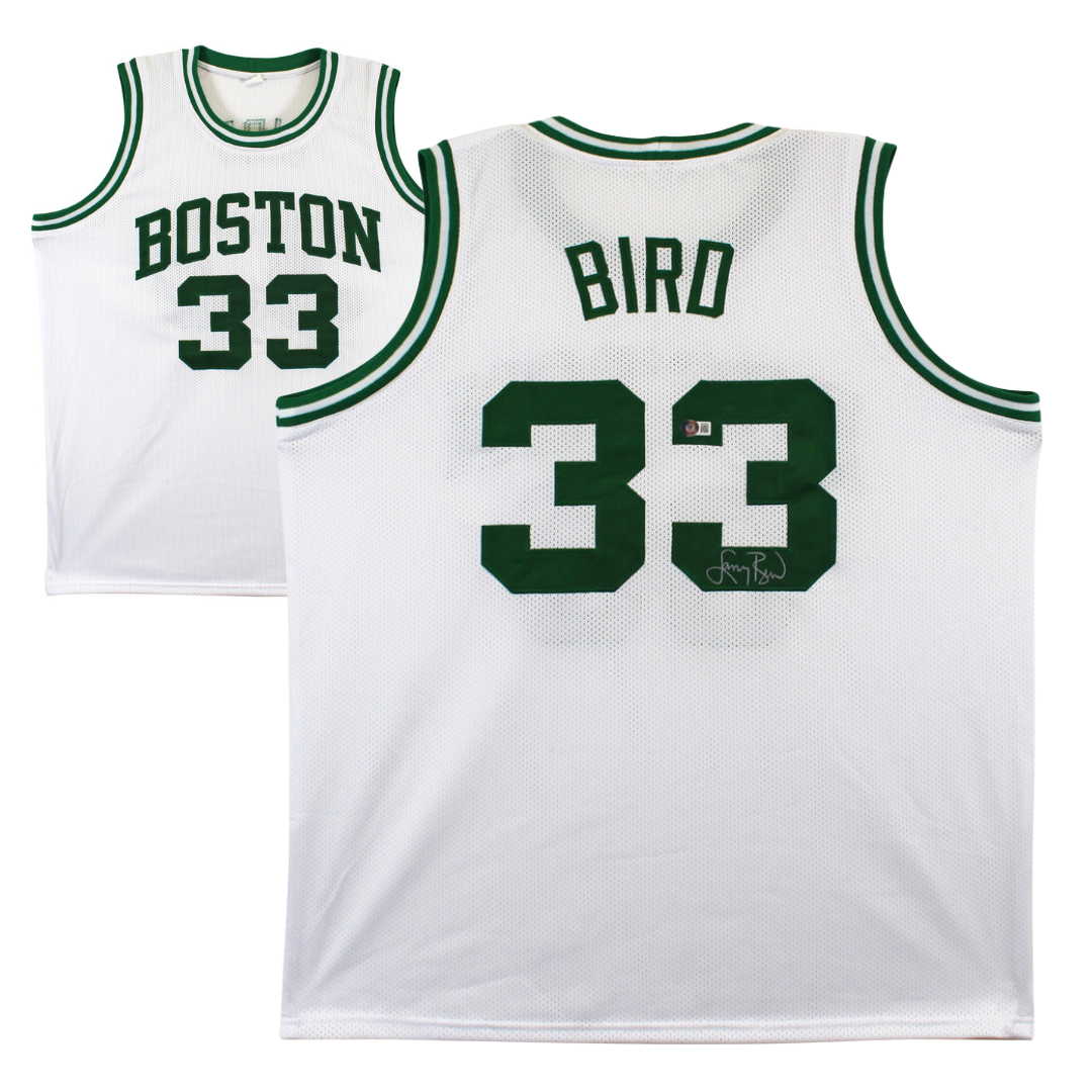 Larry Bird Signed Boston Celtics Basketball Jersey with Beckett Witness